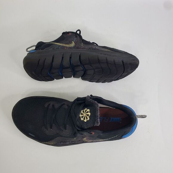 Nike Flex Run 2021 Shoes Mens Size 8 Black Melon Tint Light Blue CW3408-001 - Picture 15 of 15